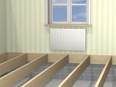 Insulating ventilatilated floor above 1