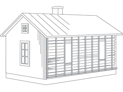 Log house, additional insulation 2